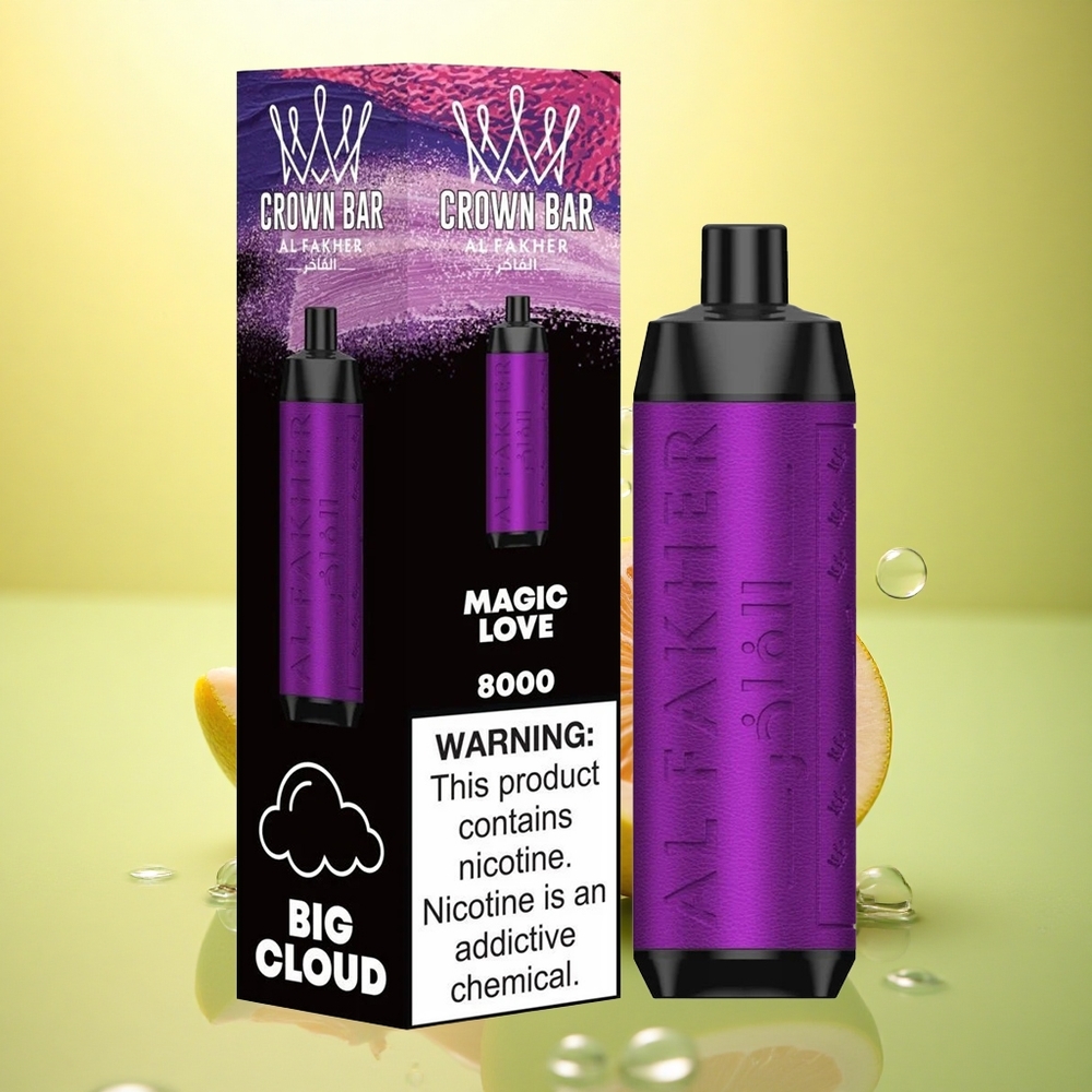 Al Fakher Crown Bar 8000 Crystal Iubirea Magică 600mAh 18ml 5mg Nicotină