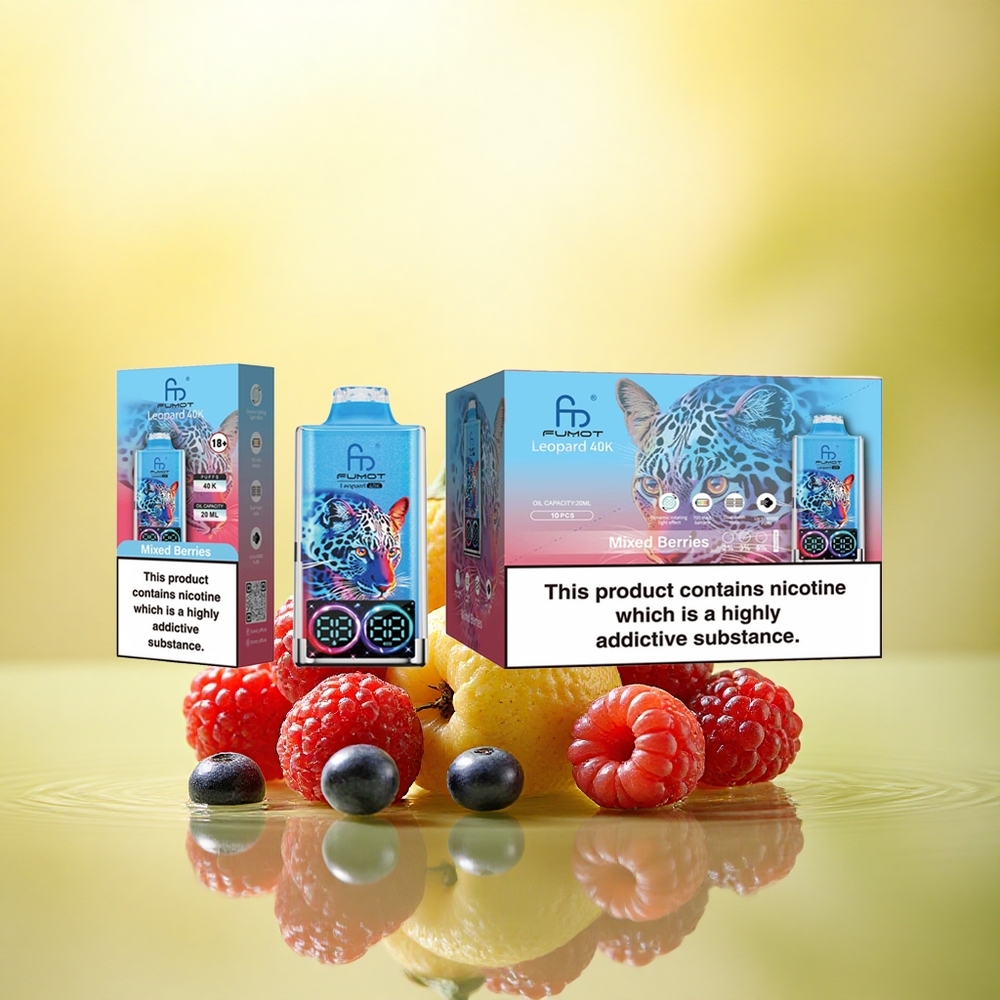 Fumot Leopard 40K Puffs Amestec de Fructe de Pădure cu 5% Nicotină și Baterie 700mAh