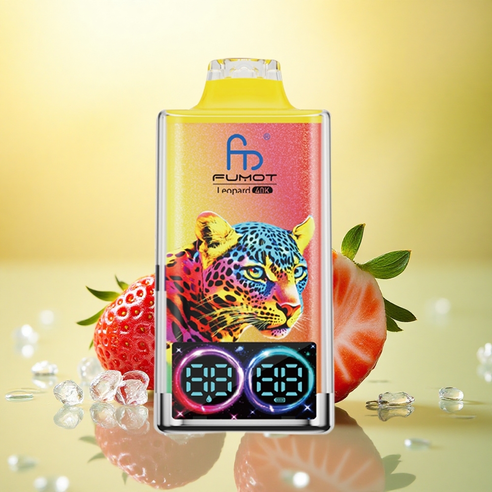 Fumot Leopard 40K Puffs Înghețată de Căpșuni cu 5% Nicotină și Baterie 700mAh Fumot Leopard 40K Puffs Înghețată de Căpșuni cu 5% Nicotină și Baterie 700mAh