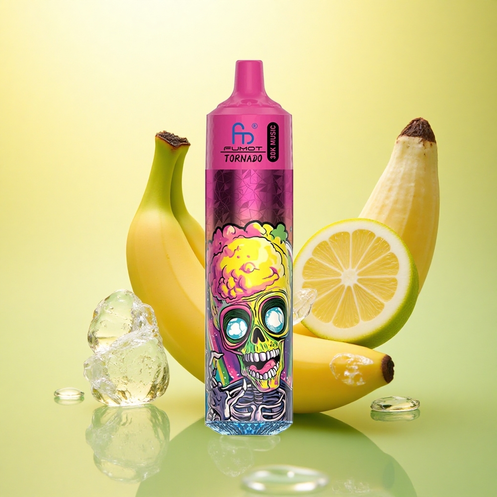 Fumot Randm Tornado 30000 Puffs Gheață de Banană 30mL 5% Nicotină 600mAh