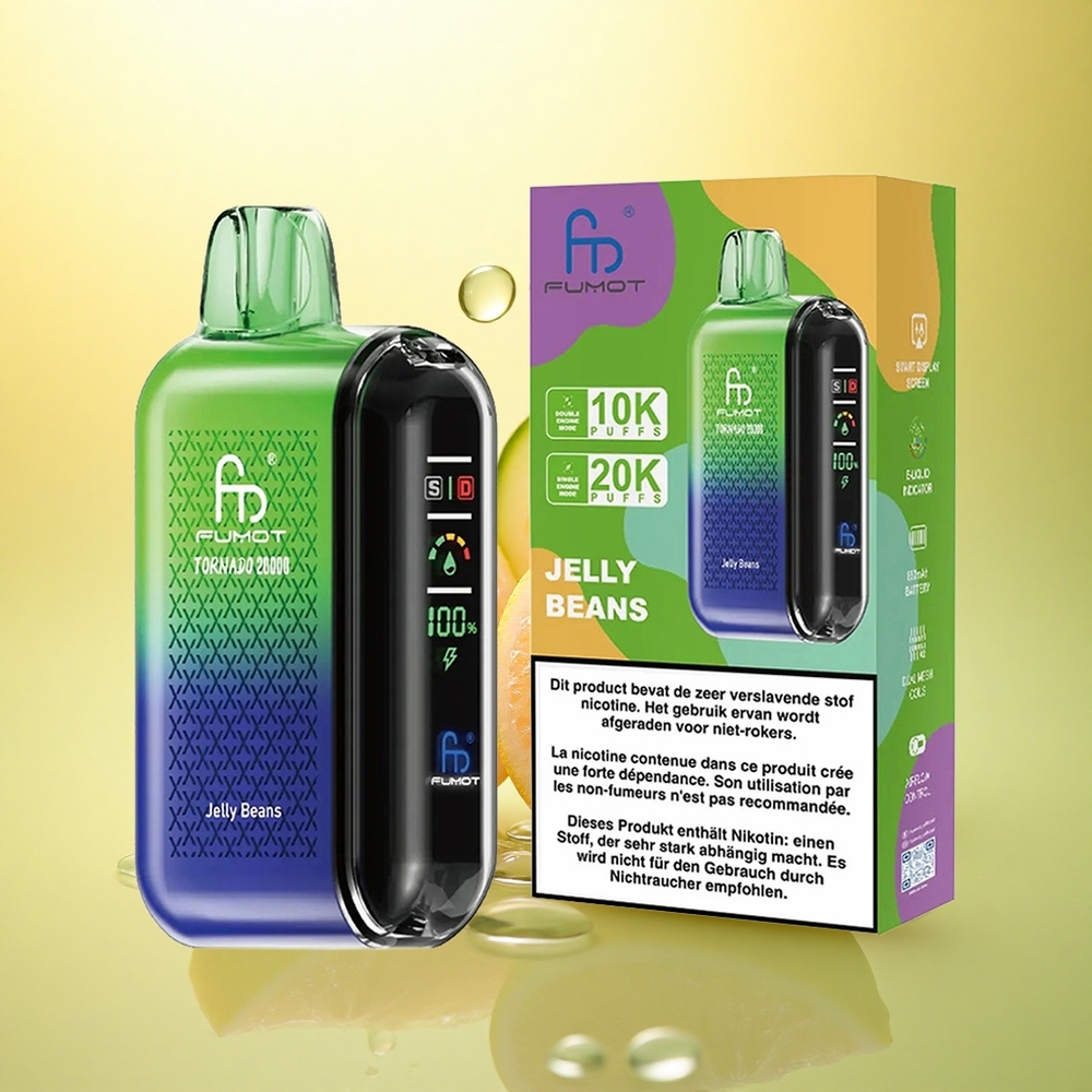 Fumot Tornado 20000 Puffs Fulger de Dulce Cu Nicotină 2% și Baterie 850mAh