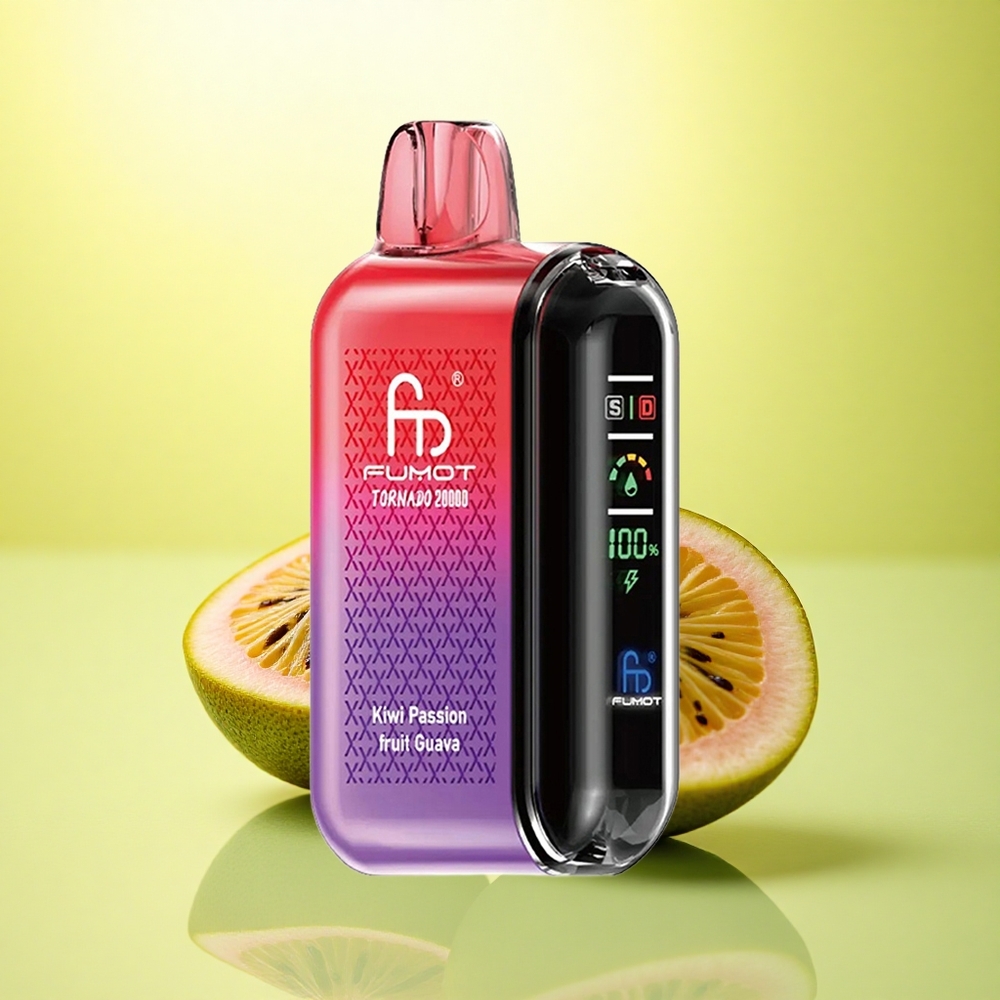 Fumot Tornado 20000 Puffs Kiwi Măcriș Guava cu 2% Nicotină și 850mAh