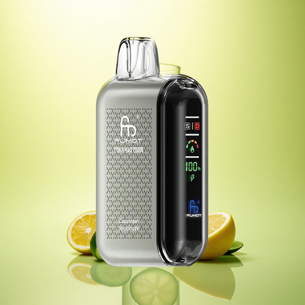 Fumot Tornado 20000 Puffs Limonadă de Castravete cu 2% Nicotină și Baterie 850mAh