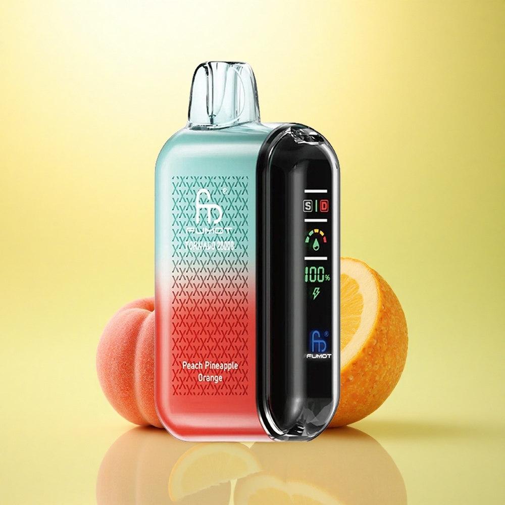Fumot Tornado 20000 Puffs Piersic Ananas Portocal Dual Mesh 20ml 850mAh