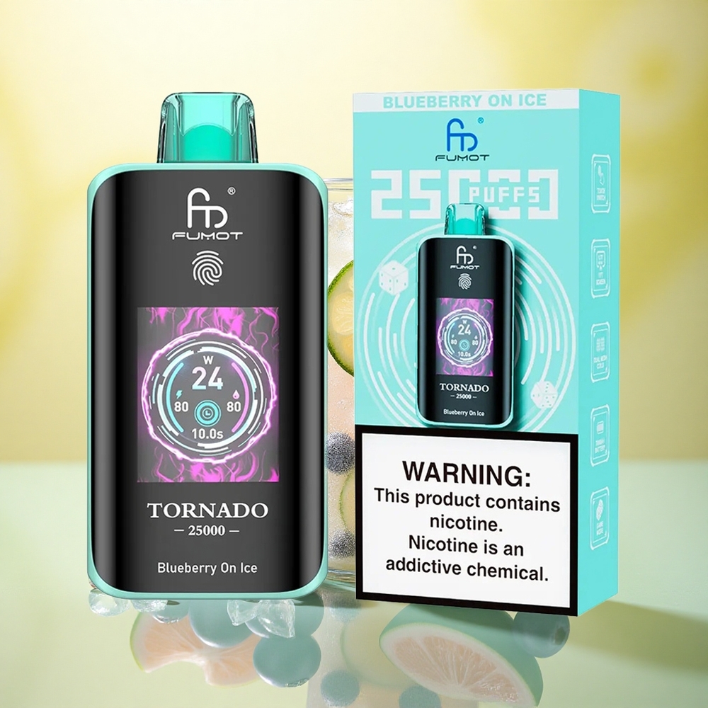 Fumot Tornado 25000 Puffs Afine Pe Gheață cu 700mAh și 20ml Lichid