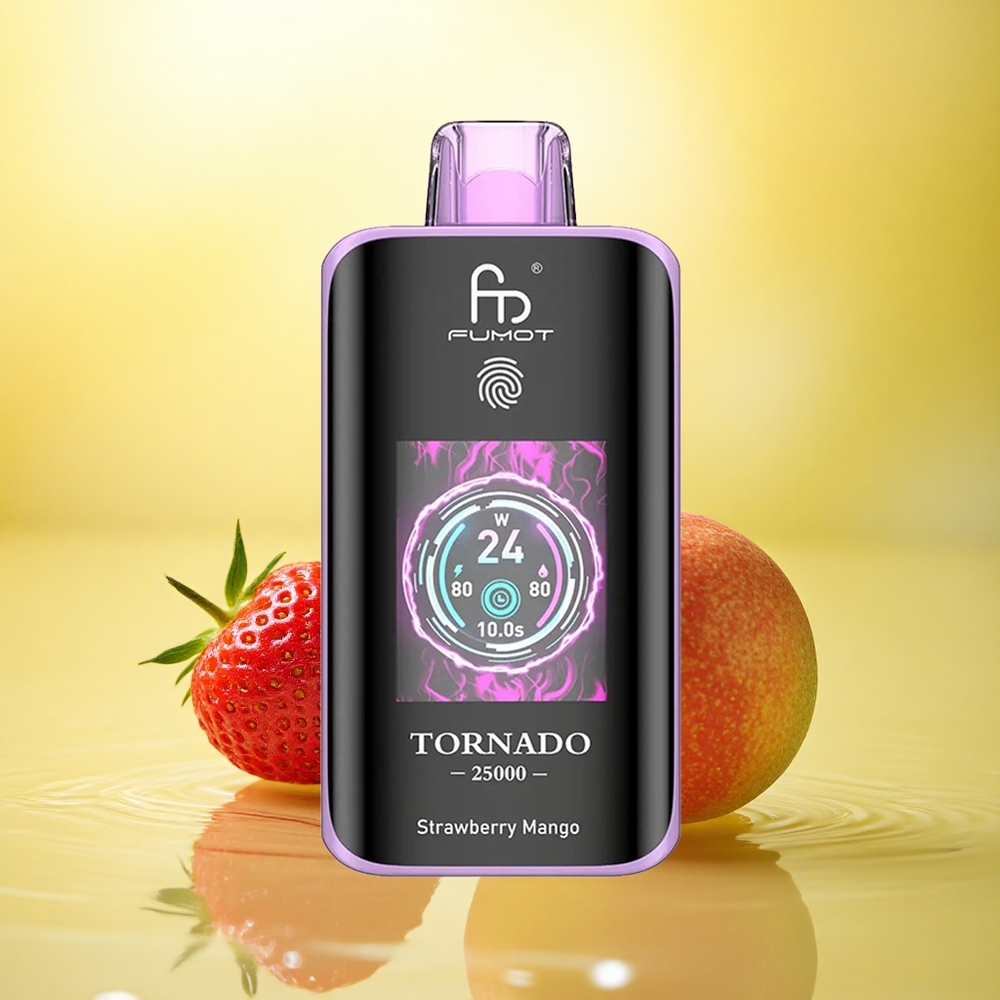 Fumot Tornado 25000 Puffs Căpșună Mango 700mAh 20ml 5% Nicotină Fumot Tornado 25000 Puffs Căpșună Mango 700mAh 20ml 5% Nicotină