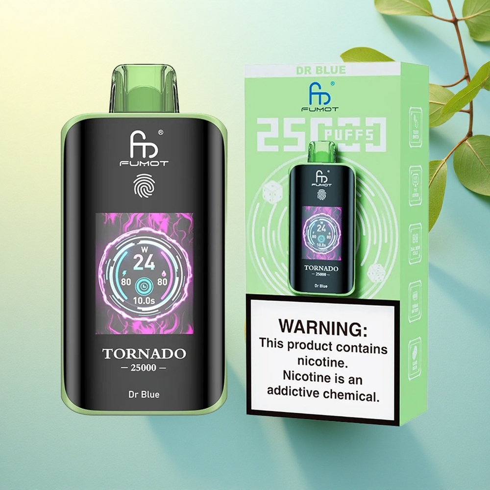 Fumot Tornado 25000 Puffs Dr Albastru cu Ecran HD și Baterie 700mAh