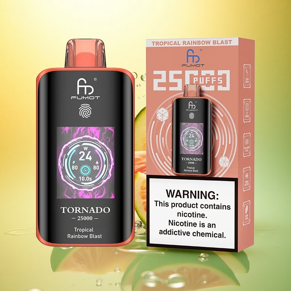 Fumot Tornado 25000 Puffs Explozie Tropicală Arcadă cu 700mAh și 20ml Lichid Pre-umplut