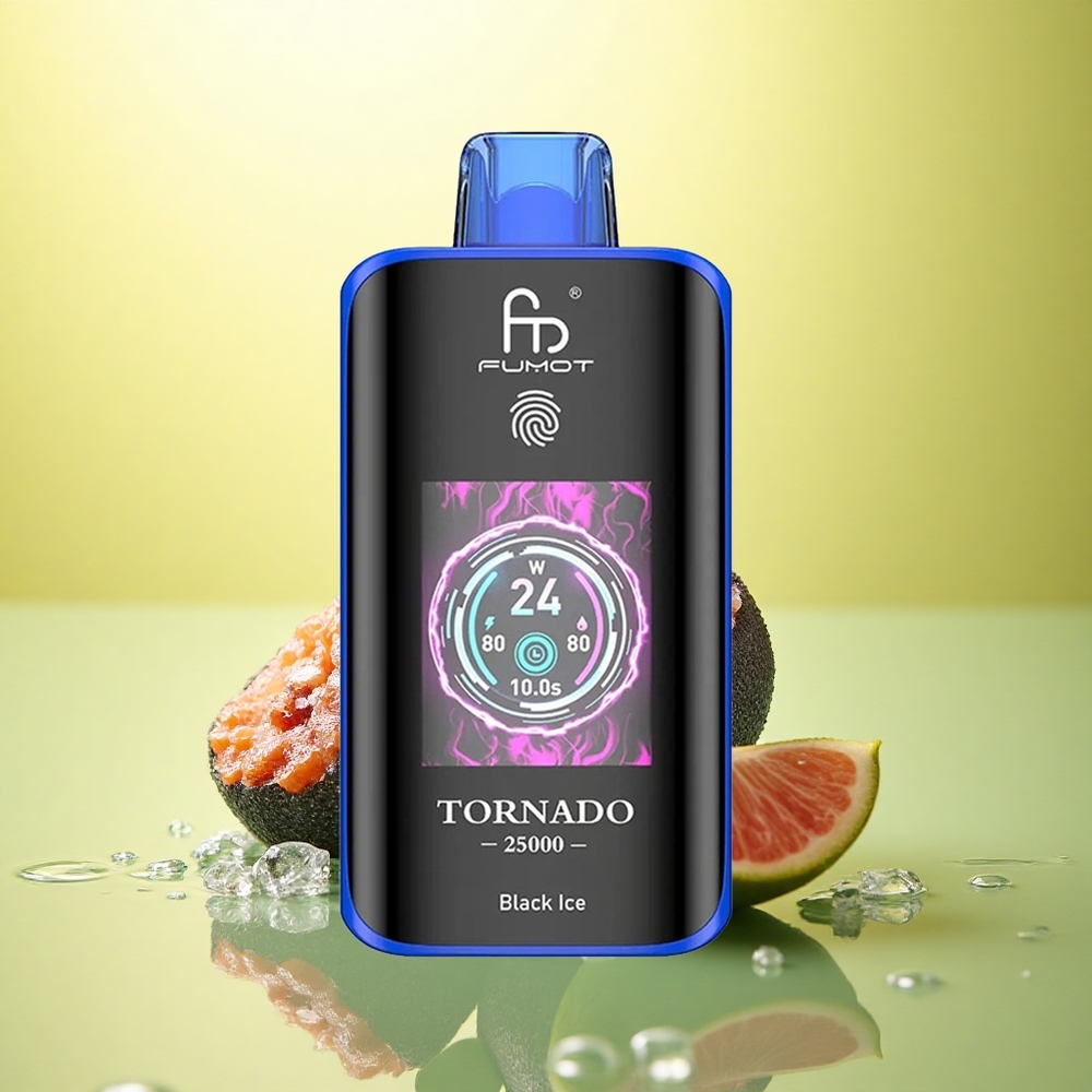 Fumot Tornado 25000 Puffs Gheață Neagră 700mAh 20ml Nicotină 0/2%/3%/5% Fumot Tornado 25000 Puffs Gheață Neagră 700mAh 20ml Nicotină 0/2%/3%/5%