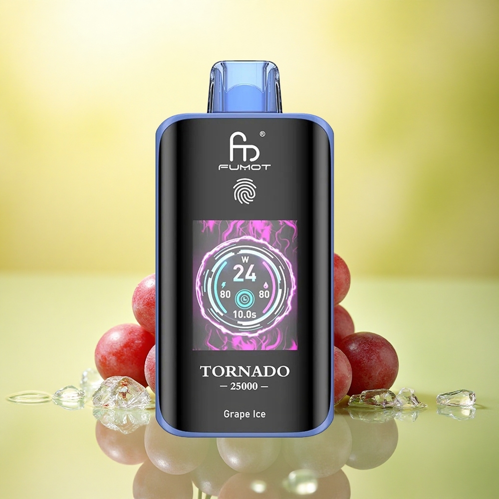 Fumot Tornado 25000 Puffs Gheață de Struguri cu 700mAh și 20ml Fumot Tornado 25000 Puffs Gheață de Struguri cu 700mAh și 20ml