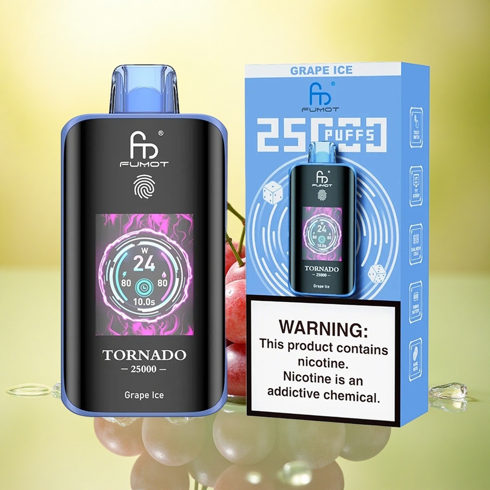 Fumot Tornado 25000 Puffs Gheață de Struguri cu 700mAh și 20ml