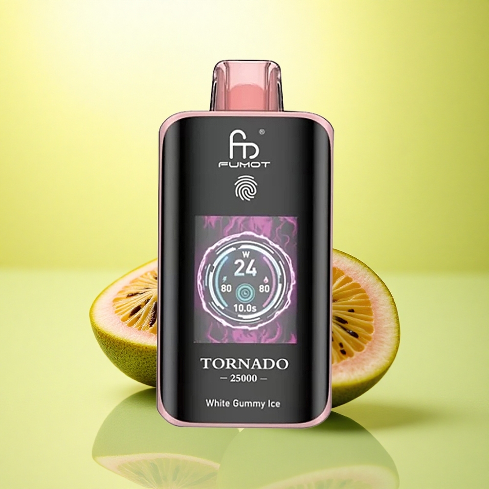 Fumot Tornado 25000 Puffs Kiwi Fruitul Pasionalei Guava cu 700mAh și 0/2%/3%/5% Nicotină
