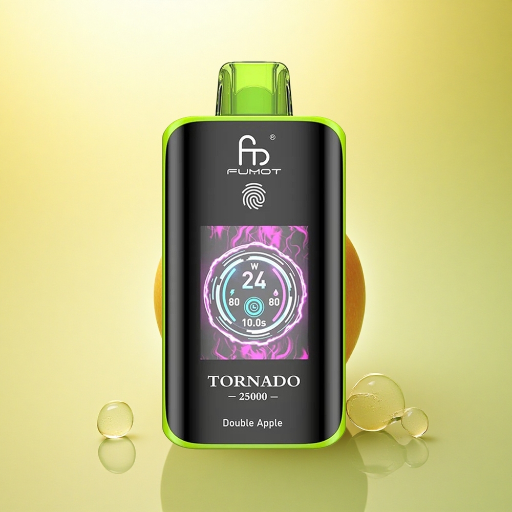 Fumot Tornado 25000 Puffs Măr dublu cu Baterie 700mAh și Nicotină 5%