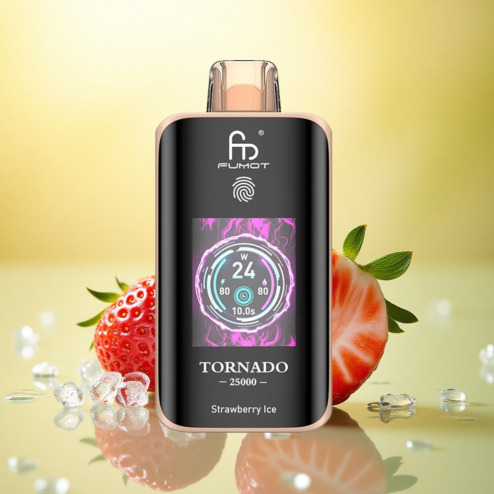 Fumot Tornado 25000 Puffs Înghețată de Căpșuni cu 5% Nicotină, 700mAh, 20ml Fumot Tornado 25000 Puffs Înghețată de Căpșuni cu 5% Nicotină, 700mAh, 20ml
