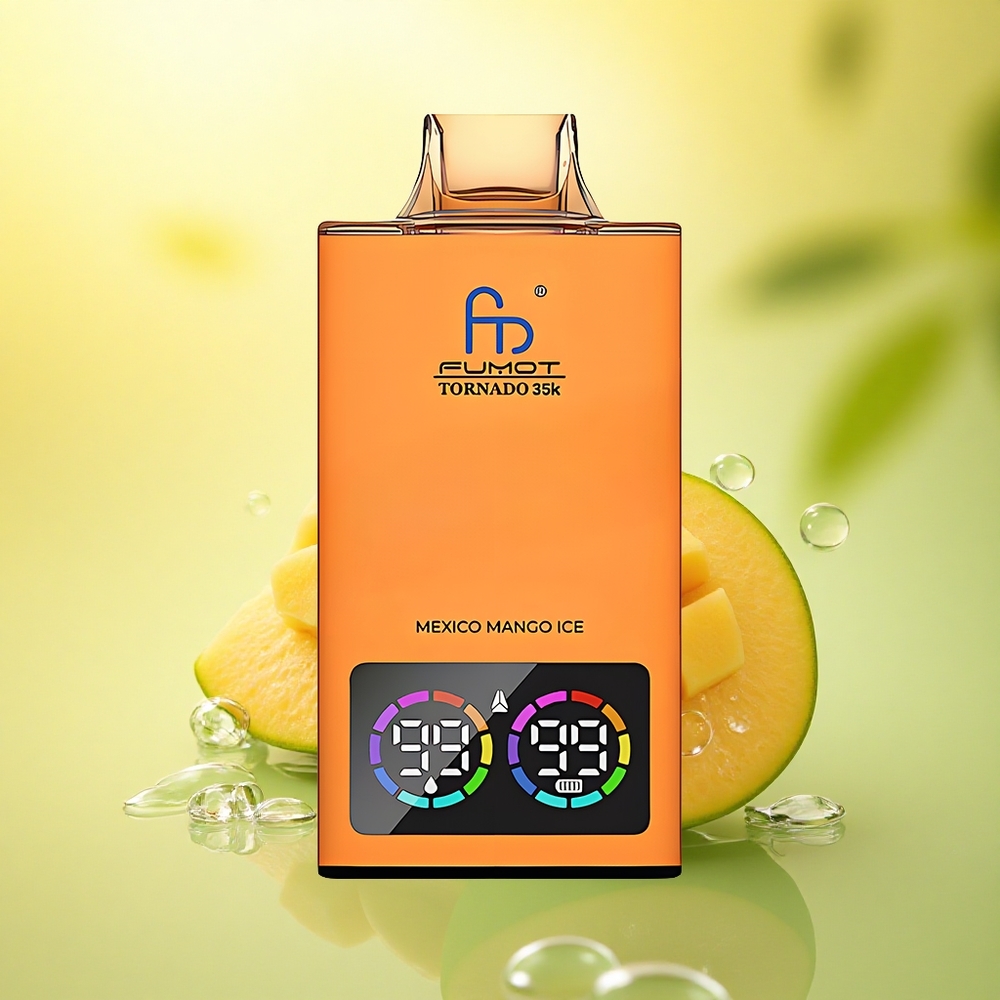 Fumot Tornado 35000 Puffs Mango Gheață Mexic cu Baterie 700 mAh și USB-C Fumot Tornado 35000 Puffs Mango Gheață Mexic cu Baterie 700 mAh și USB-C