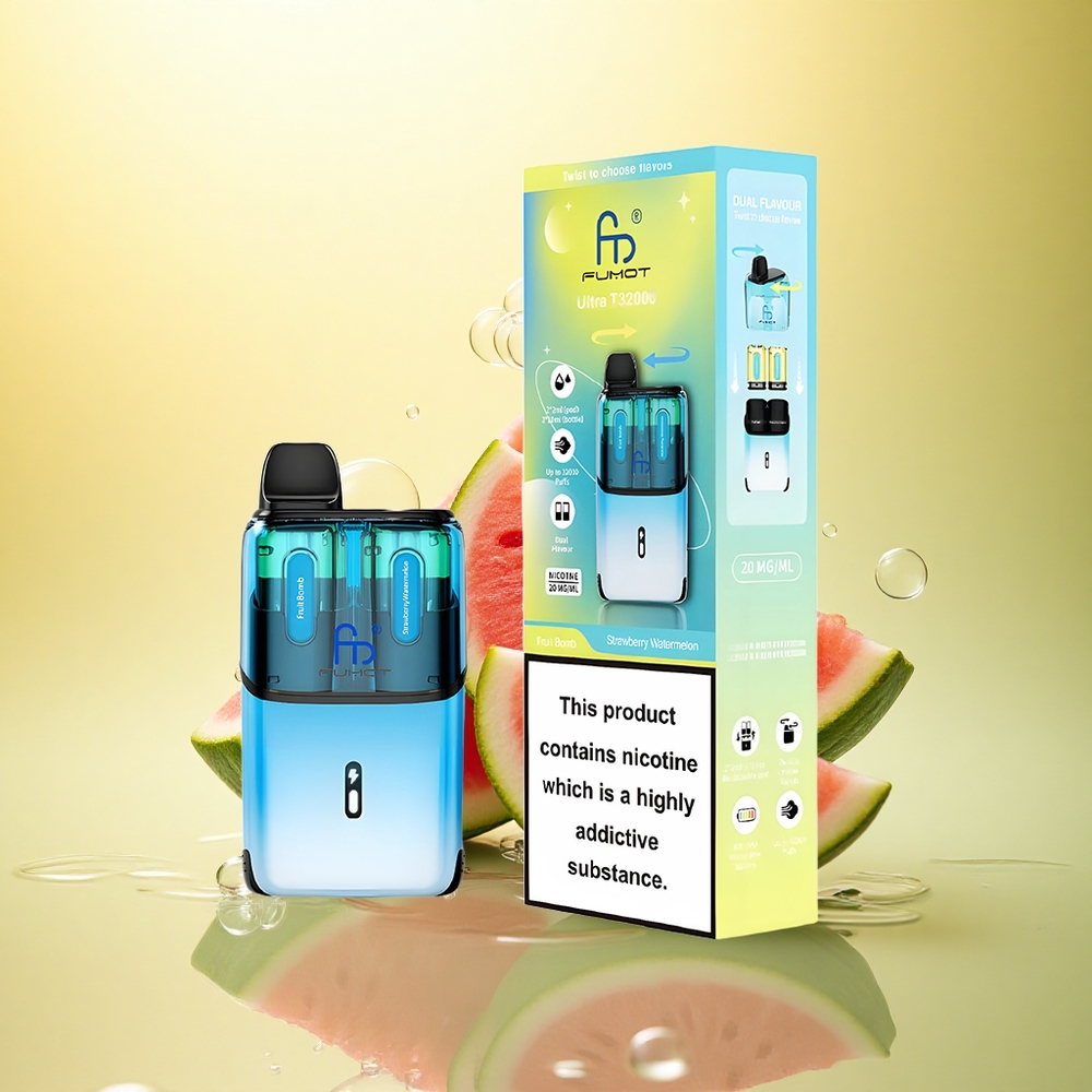 Fumot Ultra T32000 Puffs Bomba de Fructe - Căpșună Pepene Verde cu 20mg Nicotină și 800mAh
