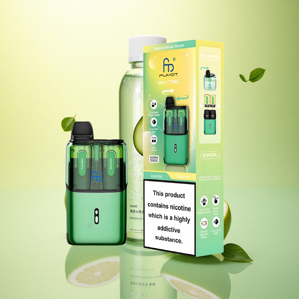 Fumot Ultra T32000 Puffs Mentă Răcoritoare - Spearmint cu 20mg Nicotină și 800mAh