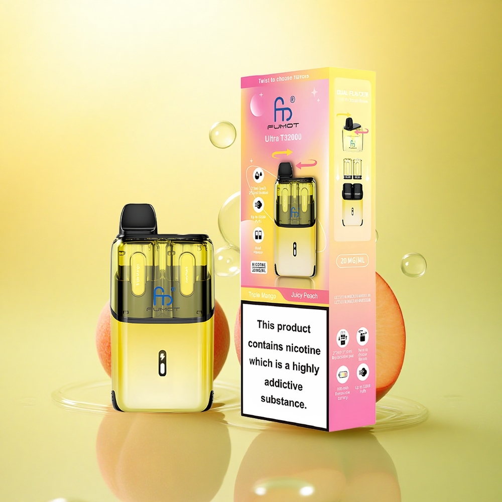 Fumot Ultra T32000 Puffs Triplu Mango - Piersică Zemoasă cu Nicotină 20mg și Baterie 800mAh