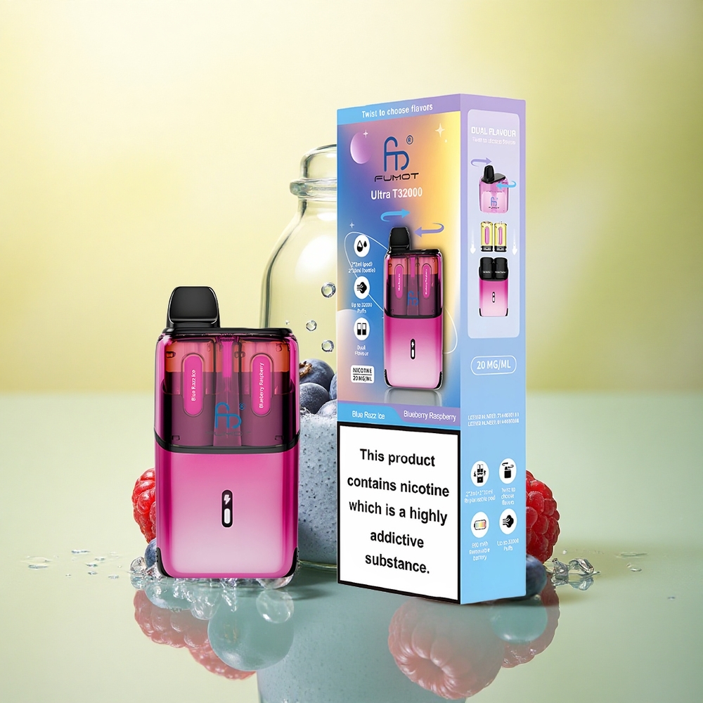Fumot Ultra T32000 Puffs Zmeură Afină Gheață - 800mAh 24ml Nicotină 20mg