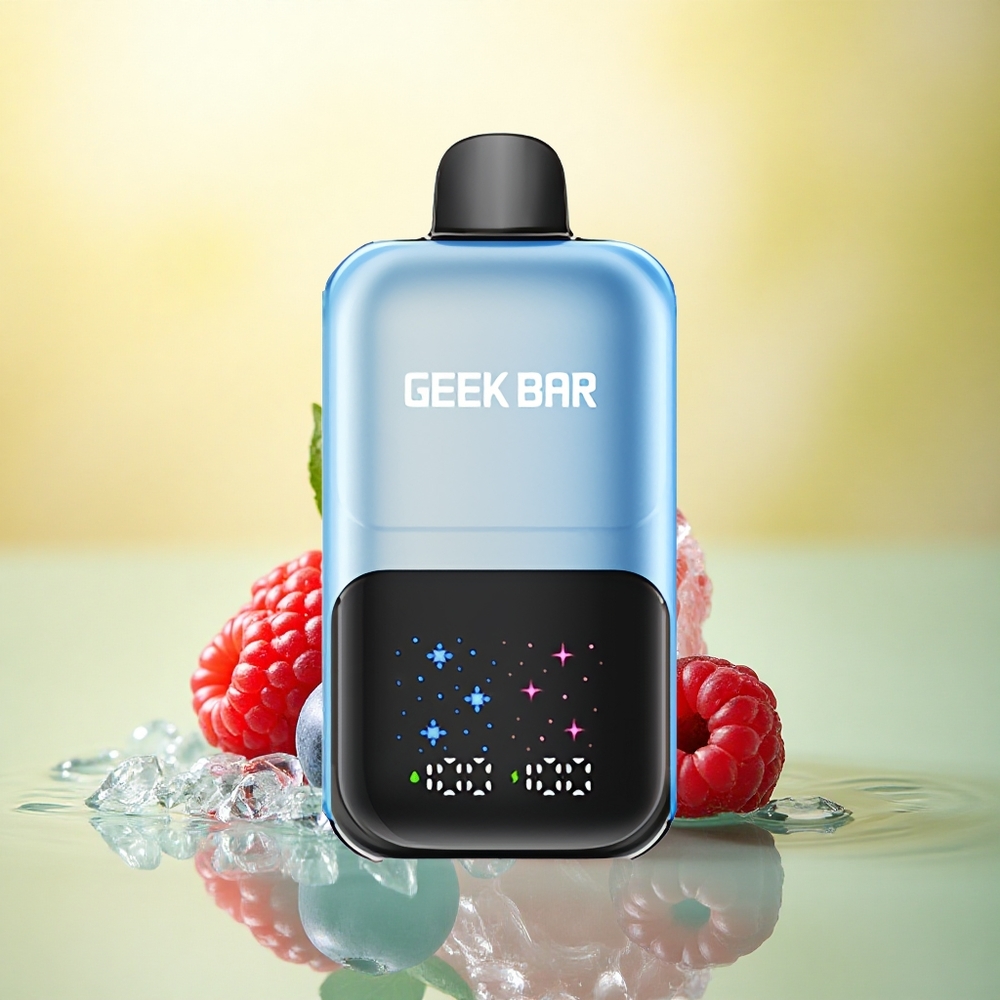 GEEK BAR 2GO 20ml 50000 Puffs Afine cu Zmeură și Coacăză - Reîncărcabil cu 5% Nicotină și Ecran Interactiv GEEK BAR 2GO 20ml 50000 Puffs Afine cu Zmeură și Coacăză - Reîncărcabil cu 5% Nicotină și Ecran Interactiv