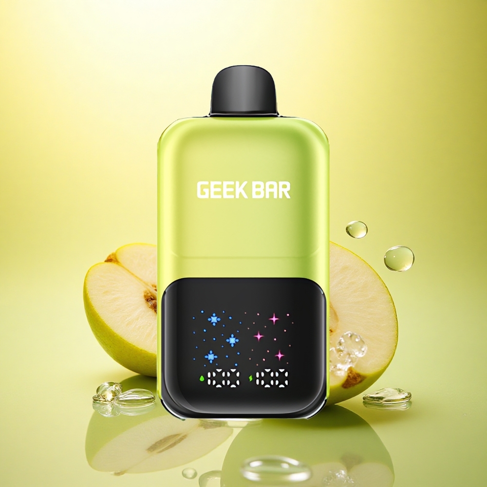GEEK BAR 2GO 20ml 50000 Puffs Măr Acru Gheață cu Ecran Interactiv și 5% Nicotină GEEK BAR 2GO 20ml 50000 Puffs Măr Acru Gheață cu Ecran Interactiv și 5% Nicotină
