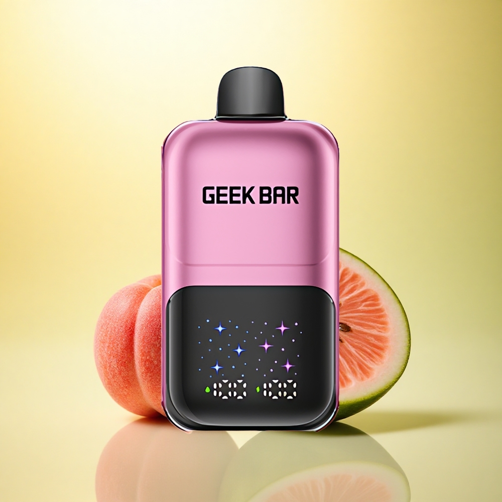 GEEK BAR 2GO 20ml 50000 Puffs Piersică & Pepene cu 5% Nicotin, Ecran Interactiv, Baterie Reîncărcabilă GEEK BAR 2GO 20ml 50000 Puffs Piersică & Pepene cu 5% Nicotin, Ecran Interactiv, Baterie Reîncărcabilă
