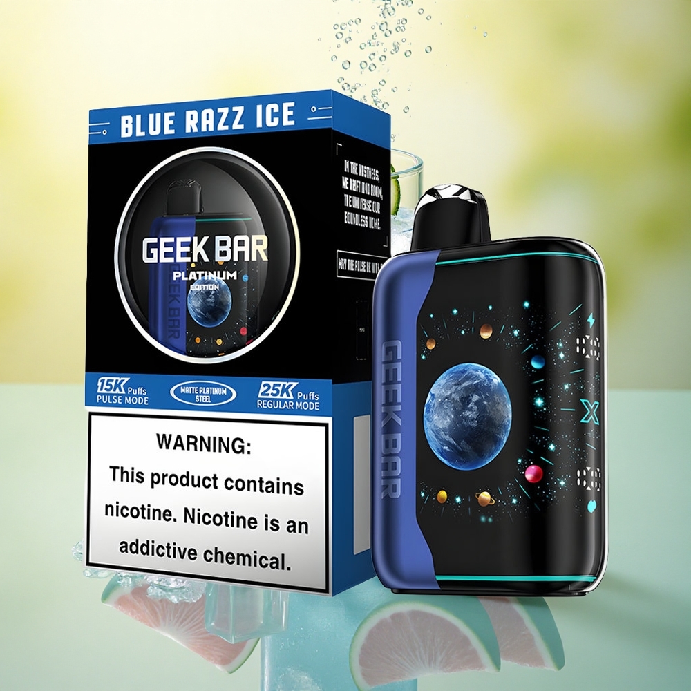 GEEK BAR Platinum Edition 25000 Puffs Afine Albastră Gheață 2% Nicotină Dual Mesh