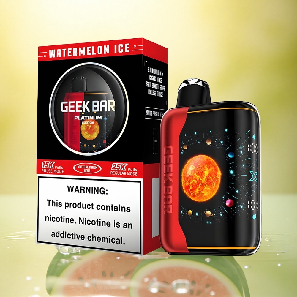GEEK BAR Platinum Edition 25000 Puffs Pepene Gheață cu 2% Nicotină și Dual Mesh Coil