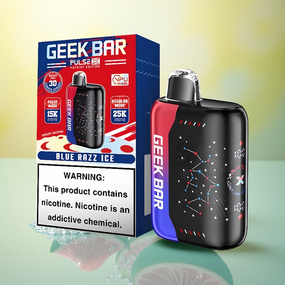 GEEK BAR Pulse X 25000 Puffs Ediția Patriotică cu Nicotină 0-5% și Ecran Curbat 3D