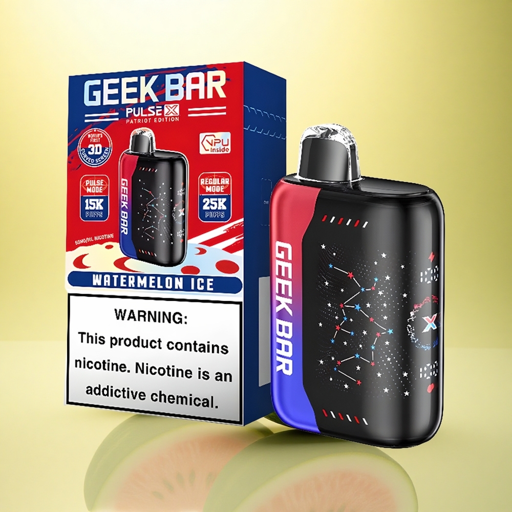 GEEK BAR Pulse X 25000 Puffs Ediția Patriotică cu Nicotină 0-5% și Ecran Curbat 3D