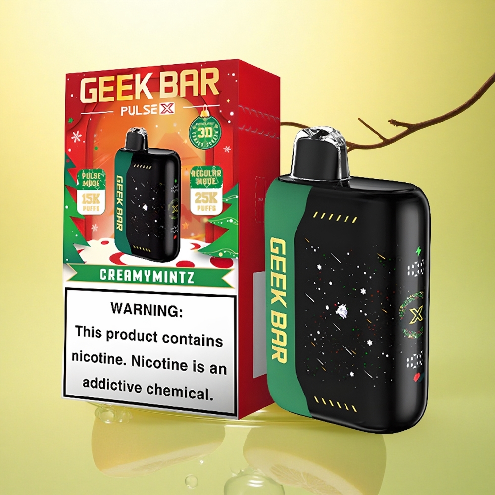 GEEK BAR Pulse X 25000 Puffs Ediția de Crăciun cu 18mL Lichid și Nicotină 0-5%