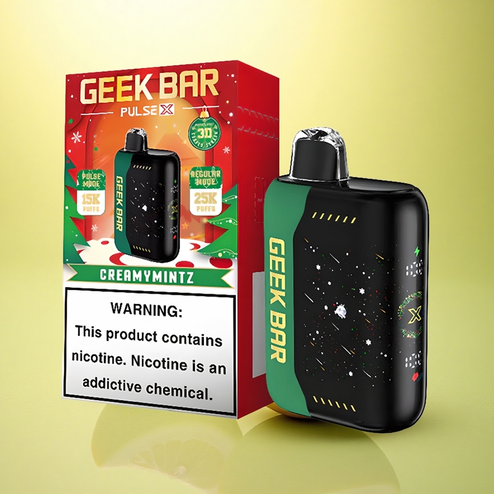 GEEK BAR Pulse X 25000 Puffs Ediția de Crăciun cu 18mL Lichid și Nicotină 0-5%