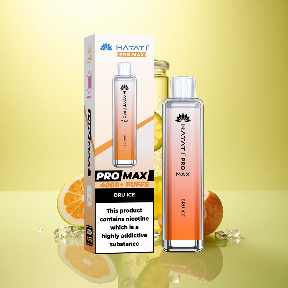 Hayati Pro Max 4000 Puffs Bru Gheață cu 5% Nicotină și 1400mAh
