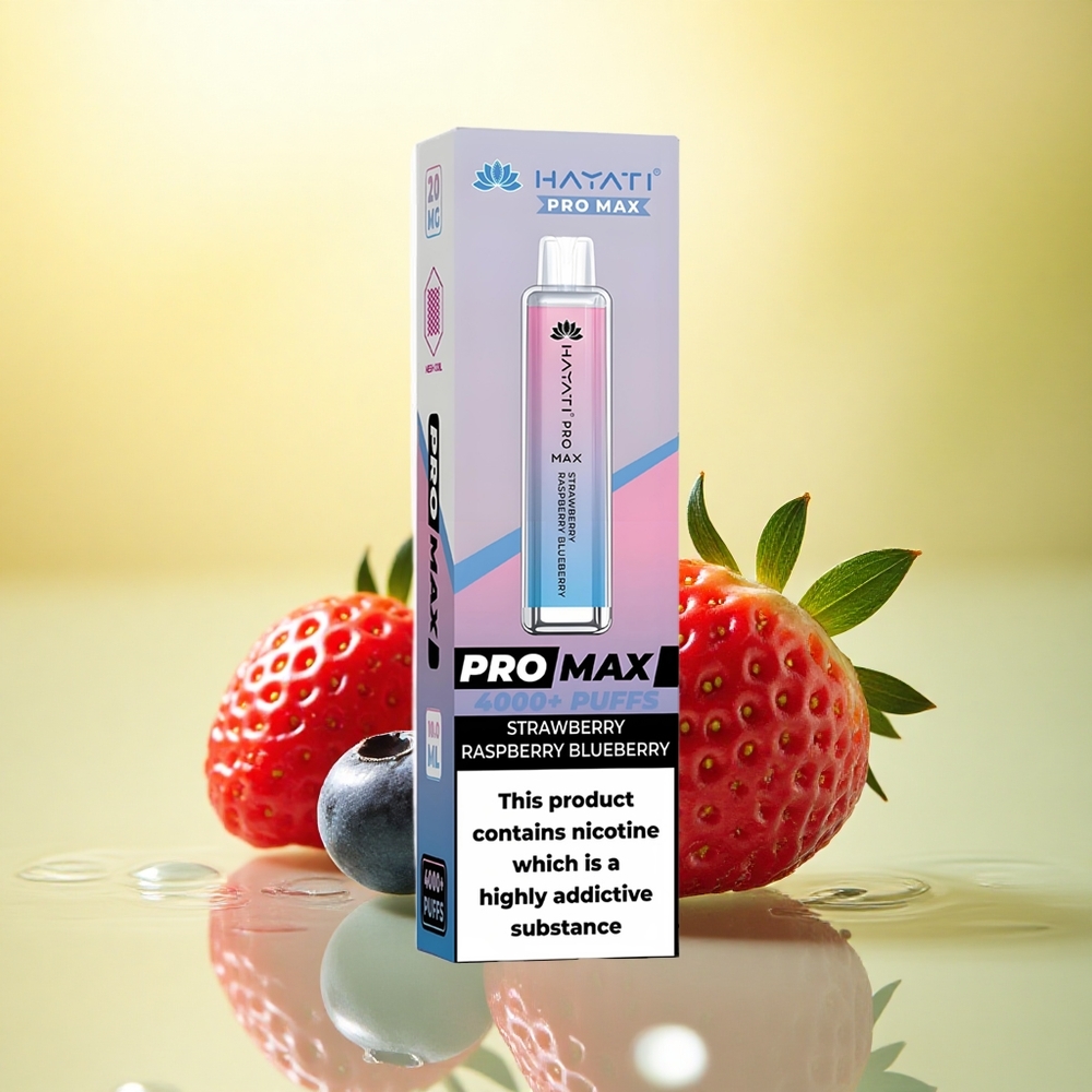 Hayati Pro Max 4000 Puffs Căpșună Zmeură Afină 5% Nicotină 1400mAh