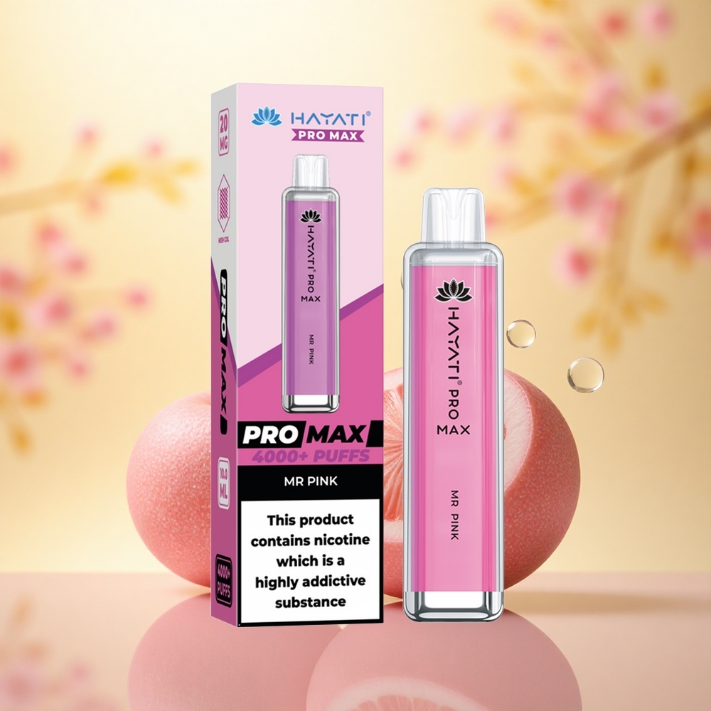 Hayati Pro Max 4000 Puffs Domnul Roz 2% Nicotin 1400mAh Reîncărcabil