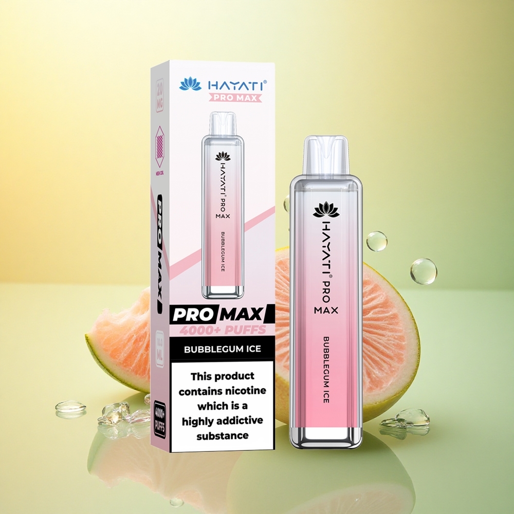 Hayati Pro Max 4000 Puffs Gumă de mestecat Gheață 5% Nicotină 1400mAh