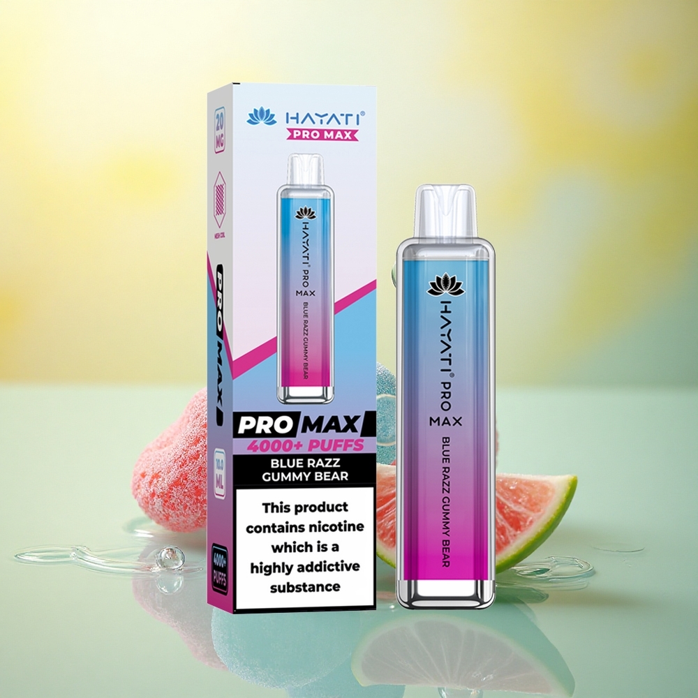 Hayati Pro Max 4000 Puffs Gummy Bear Afine Cristal 5% Nicotina 1400mAh