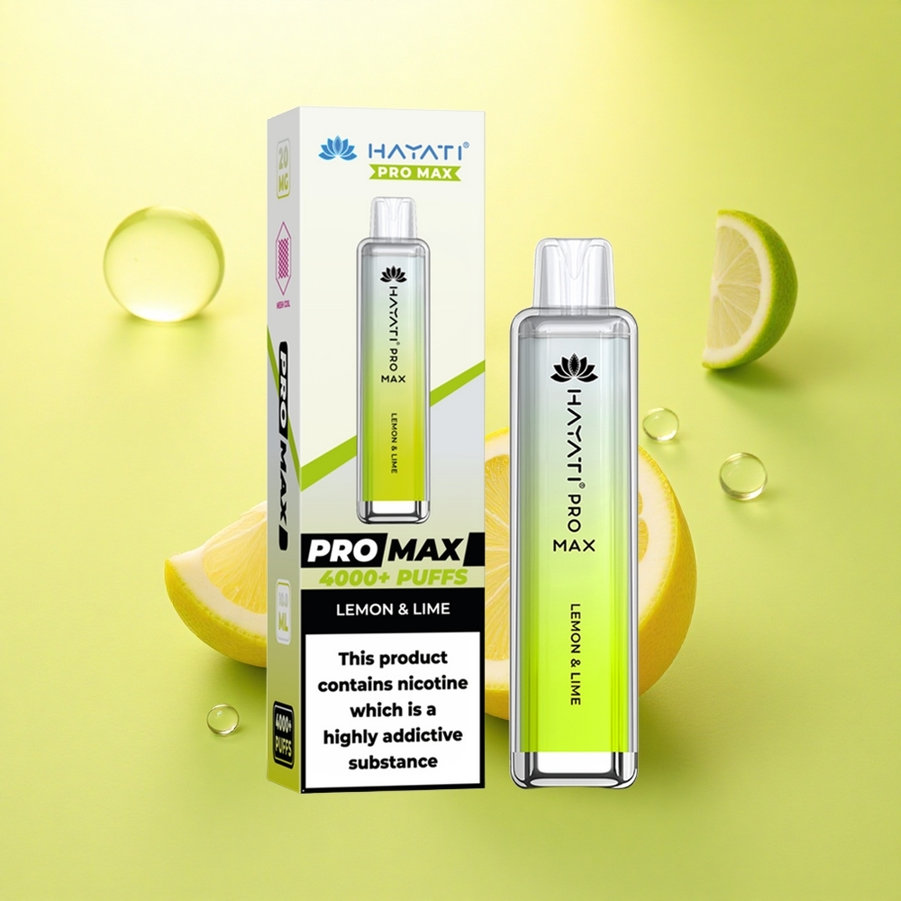 Hayati Pro Max 4000 Puffs Lămâie & Lime cu 5% Nicotină și 1400mAh