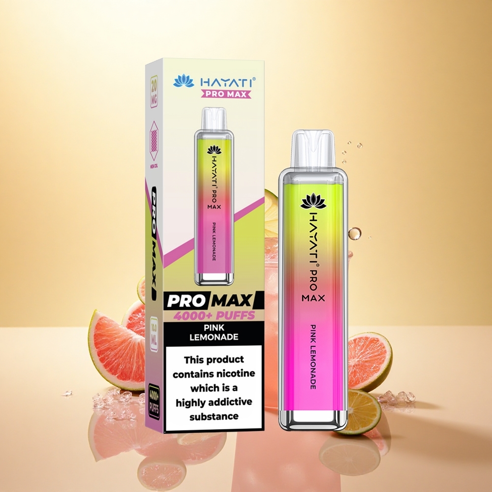 Hayati Pro Max 4000 Puffs Limonadă Roz Reîncărcabil 1400mAh