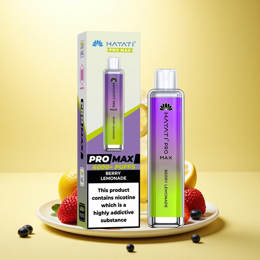 Hayati Pro Max 4000 Puffs Limonadă cu Fructe de Pădure și Nicotină 5% cu Baterie 1400mAh