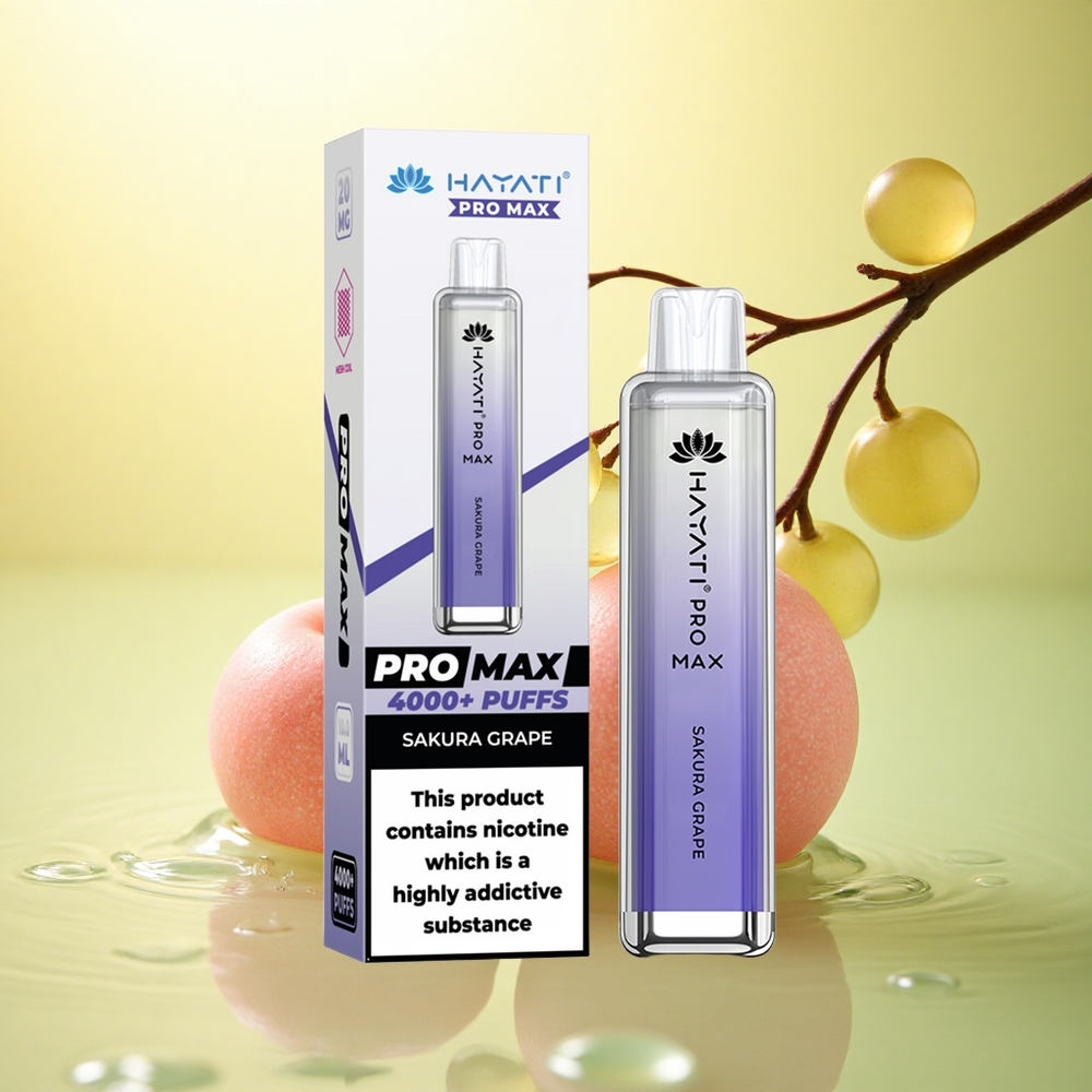 Hayati Pro Max 4000 Puffs Strugure Sakura 5% Nicotina 1400mAh