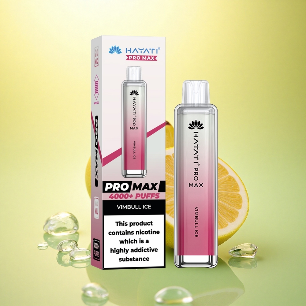 Hayati Pro Max 4000 Puffs Vimbull Gheață cu 5% Nicotină și Baterie 1400mAh