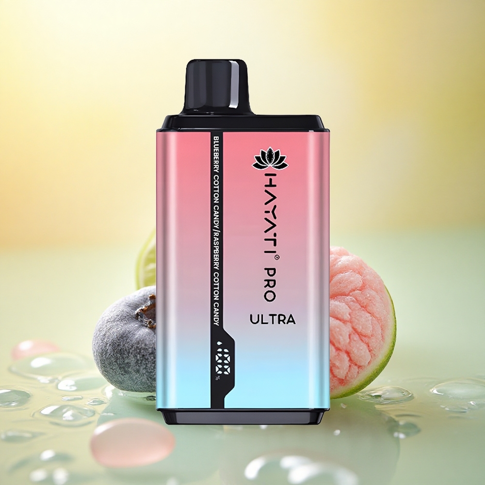 Hayati Pro Ultra 15000 Puffs Afine-Zmeură Bomboană de Bumbac 2% Nicotină 850mAh Hayati Pro Ultra 15000 Puffs Afine-Zmeură Bomboană de Bumbac 2% Nicotină 850mAh