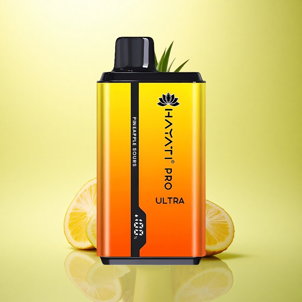 Hayati Pro Ultra 15000 Puffs Ananas Acribii cu 2% Nicotină și 850mAh Hayati Pro Ultra 15000 Puffs Ananas Acribii cu 2% Nicotină și 850mAh
