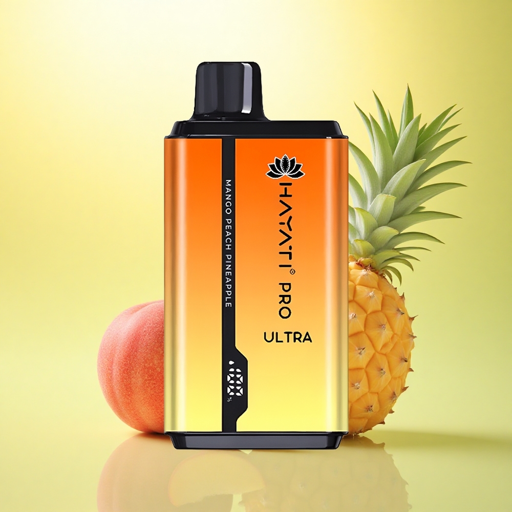 Hayati Pro Ultra 15000 Puffs Ananas Mango Piersică cu 2% Nicotină și 850mAh Hayati Pro Ultra 15000 Puffs Ananas Mango Piersică cu 2% Nicotină și 850mAh
