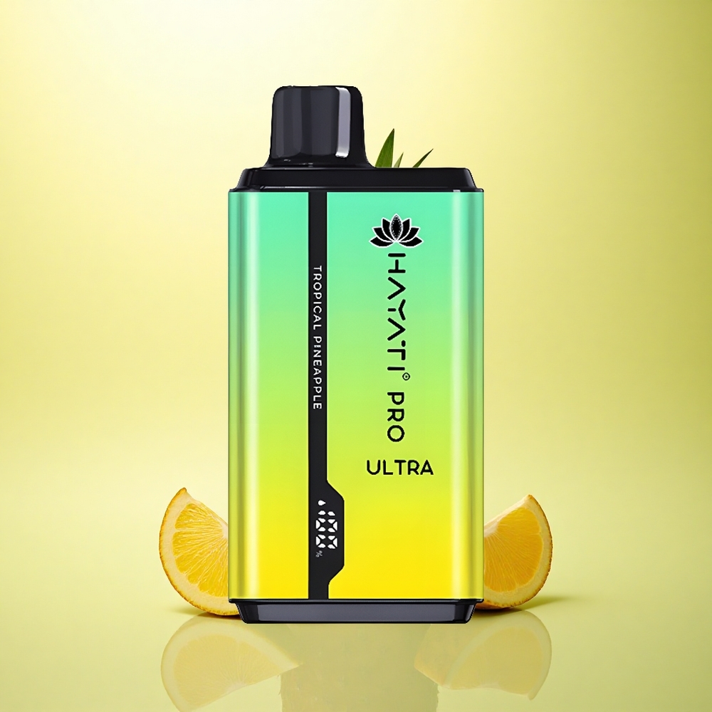 Hayati Pro Ultra 15000 Puffs Ananas Tropical cu 850mAh și 2% Nicotină Hayati Pro Ultra 15000 Puffs Ananas Tropical cu 850mAh și 2% Nicotină