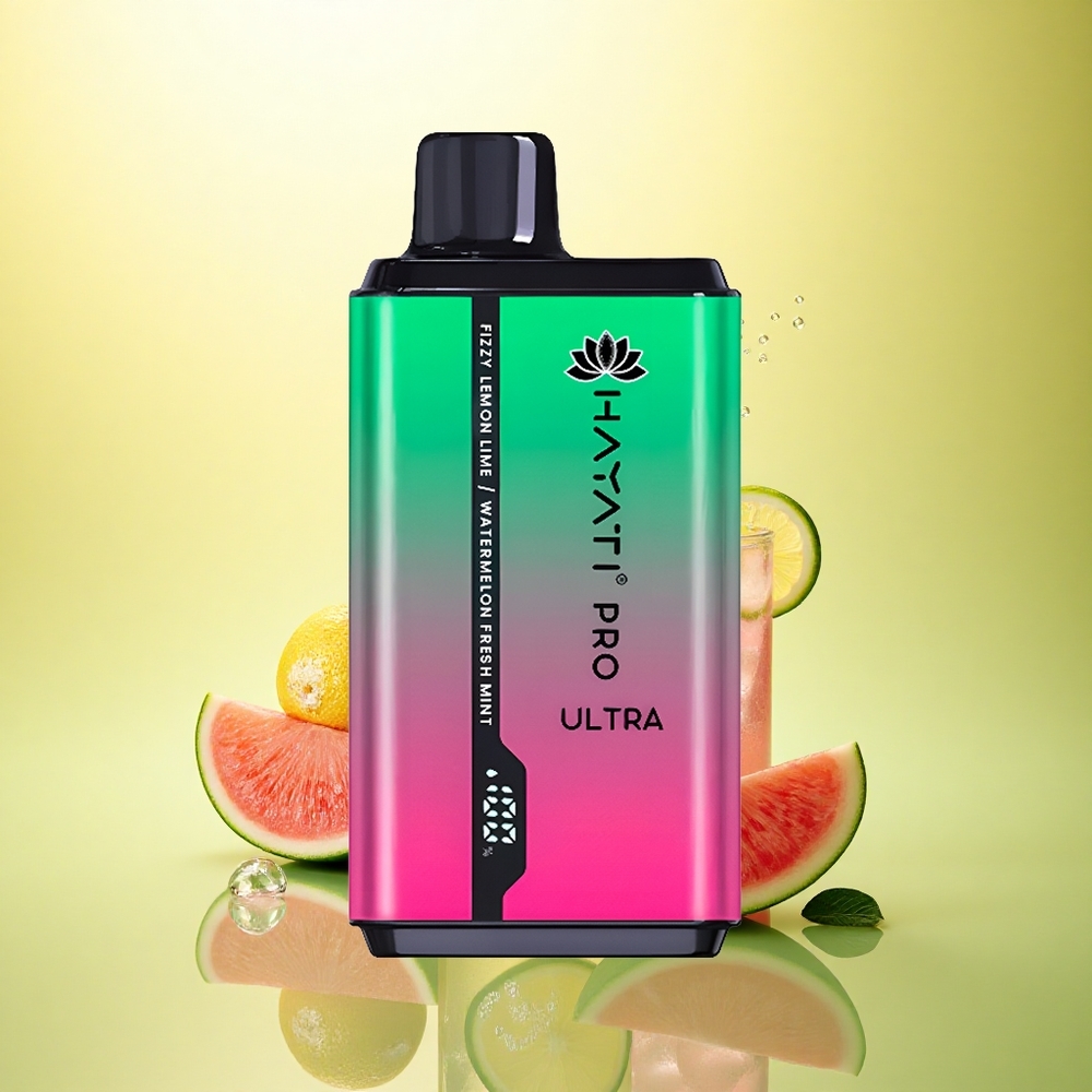 Hayati Pro Ultra 15000 Puffs Apă Fizică cu Lămâie & Lime, Pepene Proaspăt și Mărar, 850mAh, 2% Nicotină Hayati Pro Ultra 15000 Puffs Apă Fizică cu Lămâie & Lime, Pepene Proaspăt și Mărar, 850mAh, 2% Nicotină