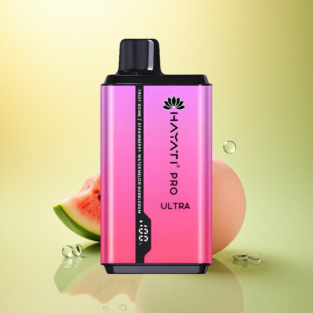Hayati Pro Ultra 15000 Puffs Bombă de Fructe Aromă de Pepene Verde și Gumă de Balon cu 850mAh și 2% Nicotină Hayati Pro Ultra 15000 Puffs Bombă de Fructe Aromă de Pepene Verde și Gumă de Balon cu 850mAh și 2% Nicotină
