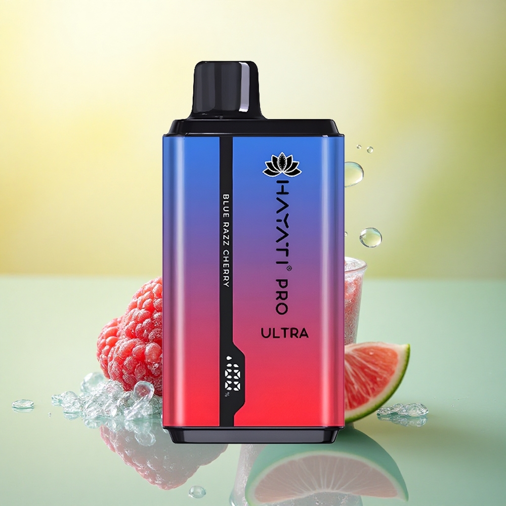 Hayati Pro Ultra 15000 Puffs Cireșă Zmeură Albastră 850mAh 2% Nicotină 24ml