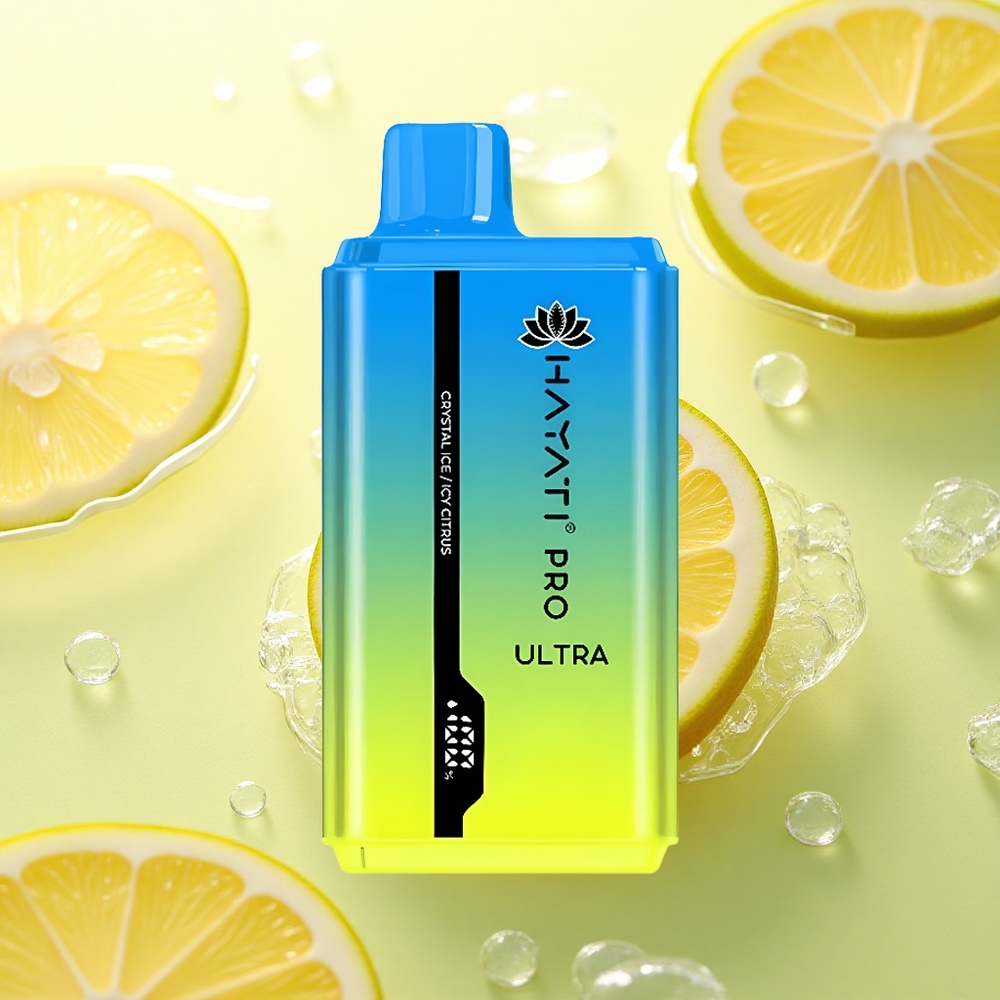 Hayati Pro Ultra 15000 Puffs Gheață Cristală Citrice Reci cu 850mAh și 2% Nicotină
